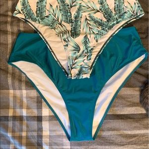 Shein high waisted curve bikini bottoms